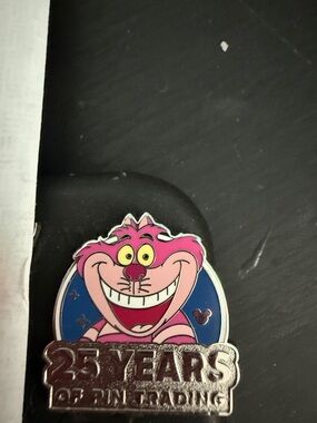 Disney Pink Cheshire Cat 25 Years Trading Enamel Pin